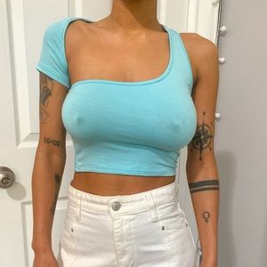 Verge girl one shoulder top